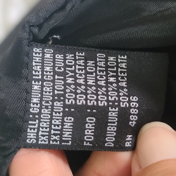 Genuine leather soft black vintage jacket large - Picture 11 of 12